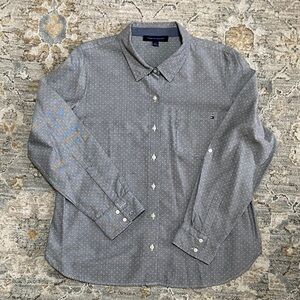 Tommy Hilfiger Gray Polka Dot Shirt